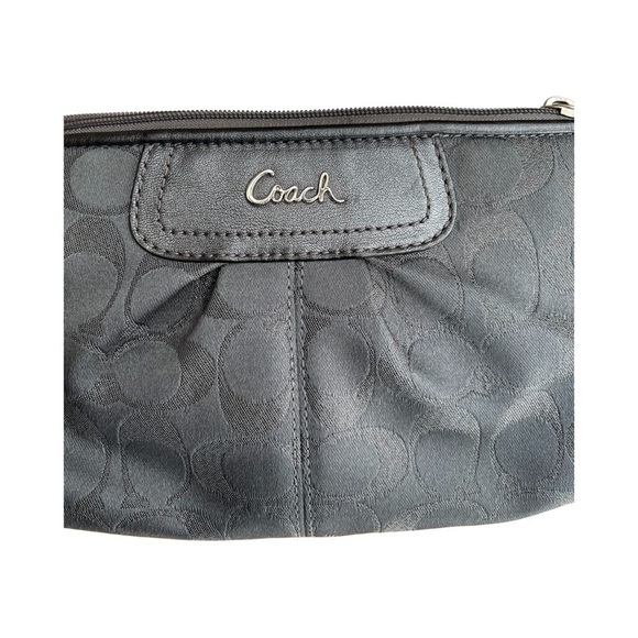 Coach Gray/Silver Logo Wristlet